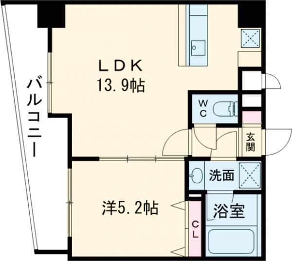 藤沢市藤沢のマンションの間取り