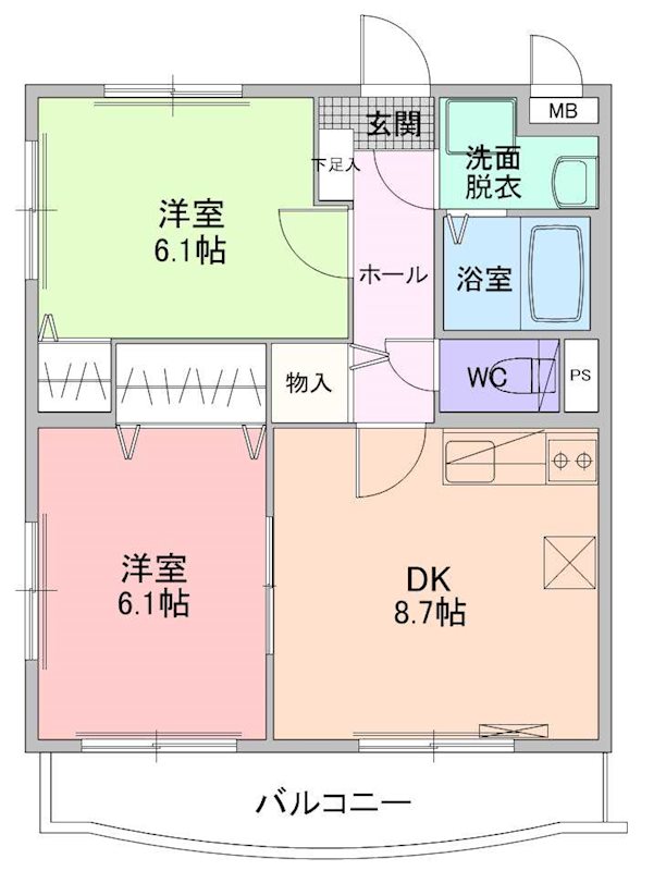 カルムSAKAIの間取り