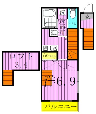 【ヒメジオン五反野の間取り】