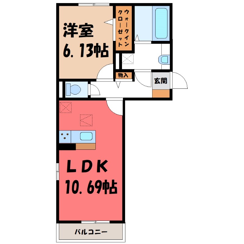 エクシブ前橋 Aの間取り