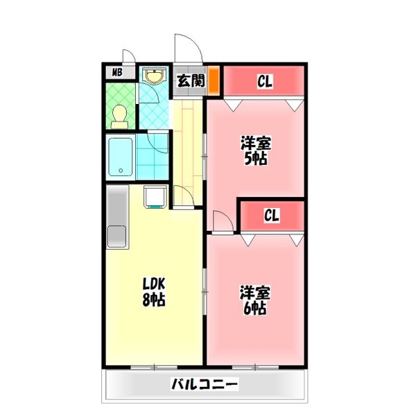 メリッサ錦の間取り