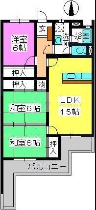 【福岡市西区下山門のマンションの間取り】