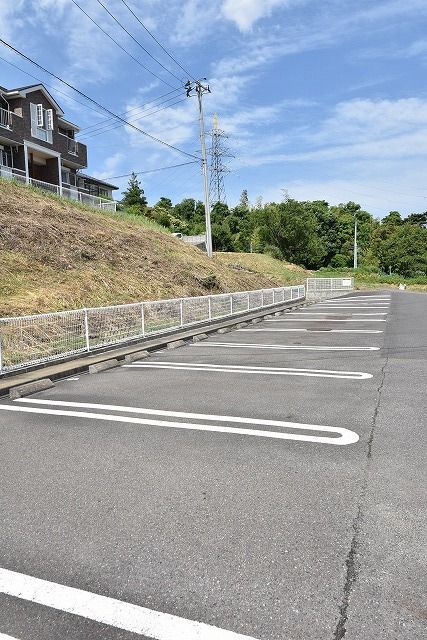 【郡山市日和田町のアパートの駐車場】