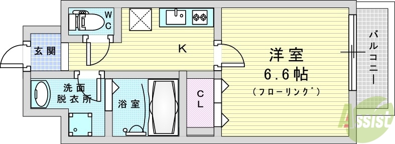 千葉・岸辺の間取り