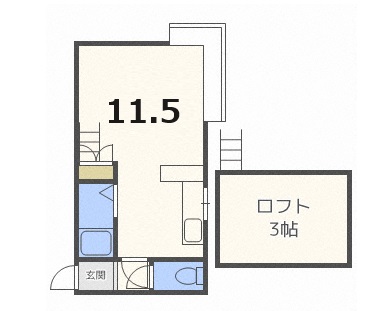 札幌市西区山の手五条のアパートの間取り