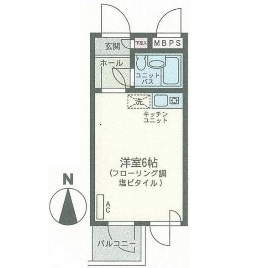 川崎市中原区丸子通のマンションの間取り