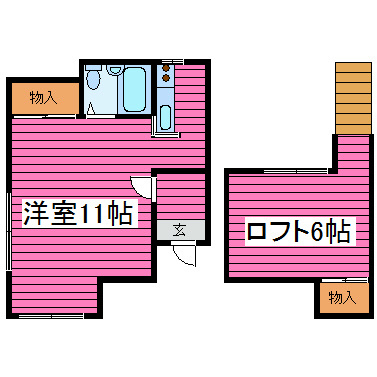 札幌市北区篠路四条のアパートの間取り