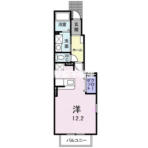 筑後市大字久富のアパートの間取り