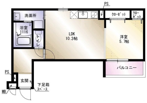 フジパレス上神田II番館の間取り