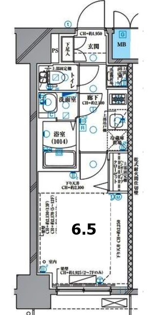 ディアレイシャス名古屋太閤通の間取り