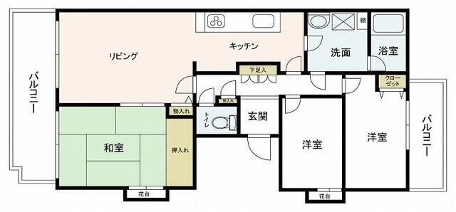 コーポレート中清戸　1号棟の間取り