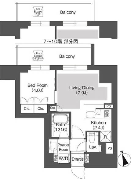 ＢｅｌｌｅＶｕｅ千代田飯田橋の間取り