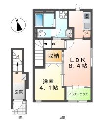 府中市分梅町のアパートの間取り