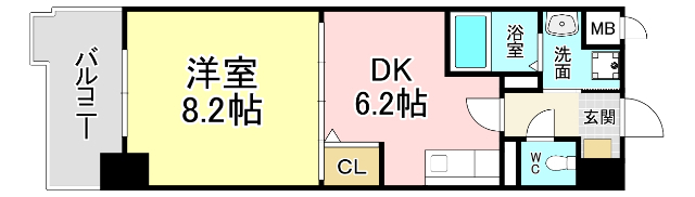 【北九州市小倉南区長野本町のマンションの間取り】