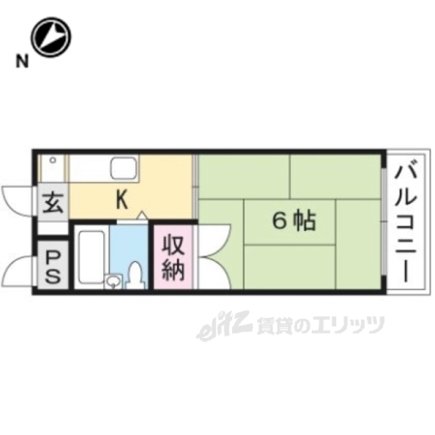 甲賀市水口町東名坂のマンションの間取り