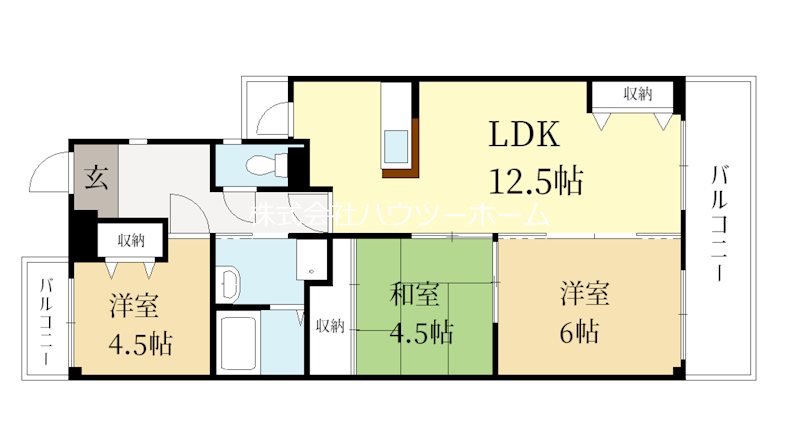 シャルマンコーポ新田辺の間取り