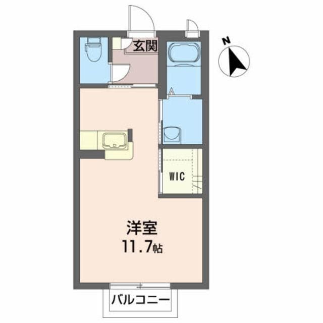 郡山市安積町長久保のアパートの間取り