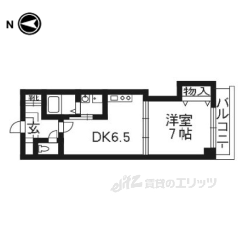 【京都市南区西九条東柳ノ内町のマンションの間取り】