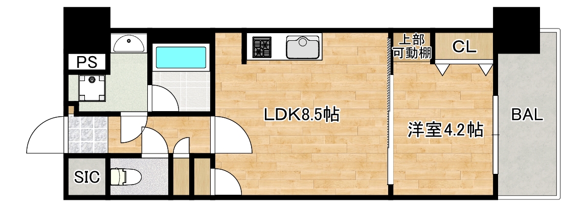 リッツ新大阪プレミアムの間取り