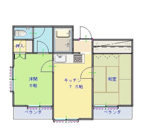 平原ハイツIIIの間取り