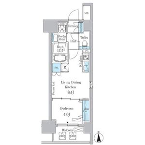 ヒヴィ・カーサ名駅西の間取り