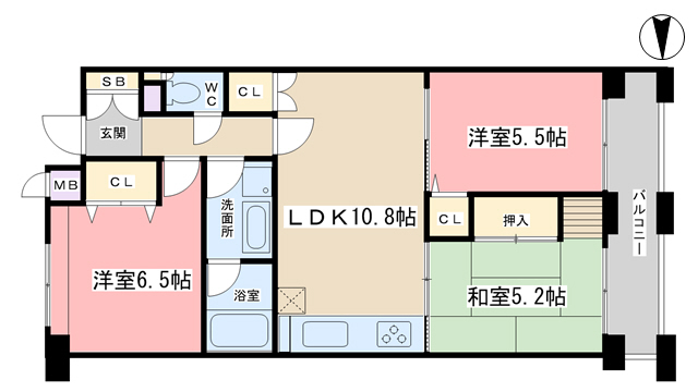 パインフィールド洛東の間取り