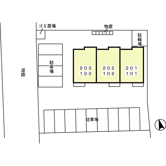 【コアロードIIの駐車場】