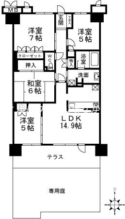 ルイシャトレ鳳の間取り