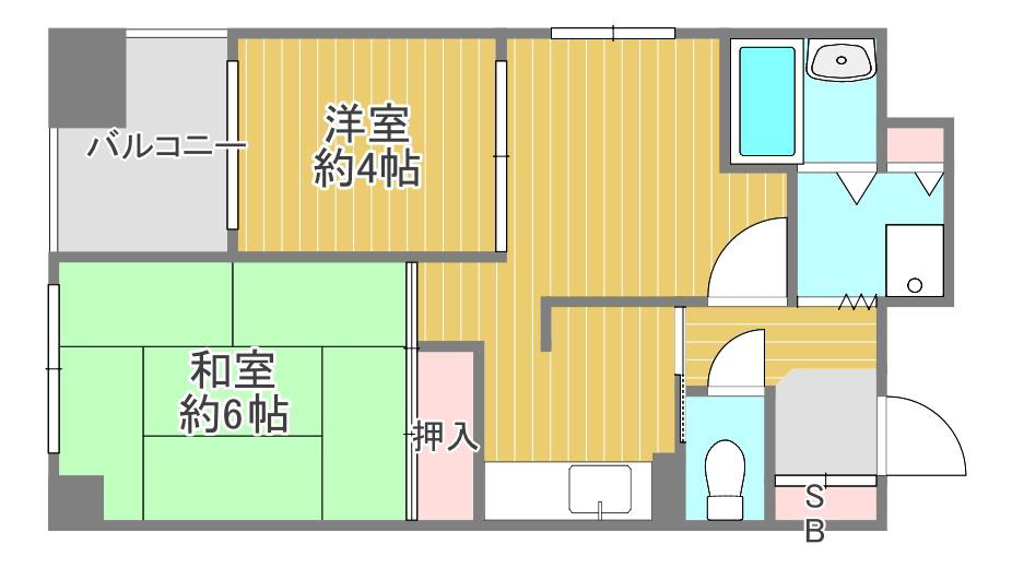 ライオンズマンション土佐堀の間取り