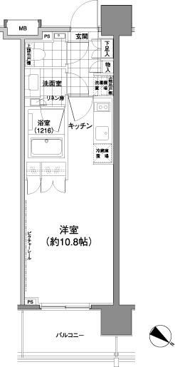 パークハビオ渋谷神山町の間取り