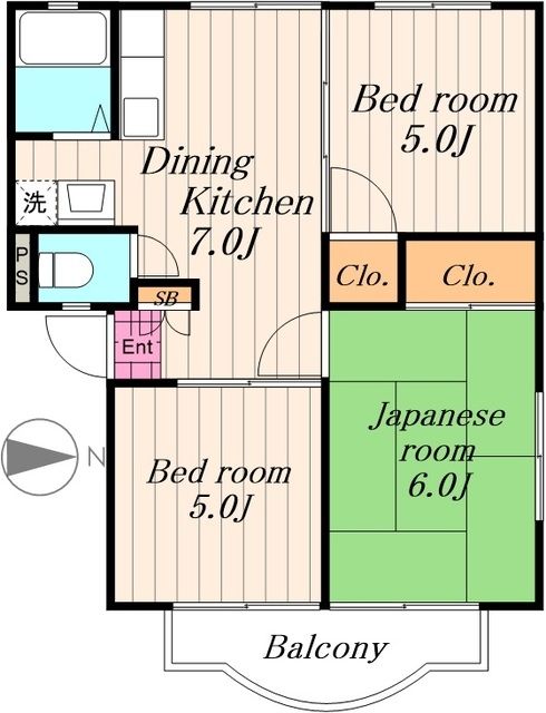 世田谷区代沢のアパートの間取り