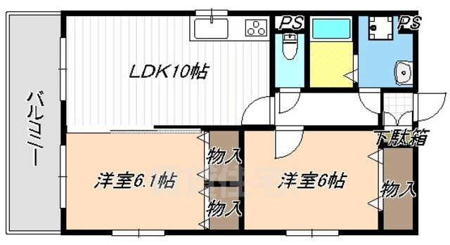 メルベーユ南壱番の間取り