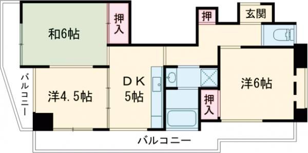 サンヴィラ中山手の間取り