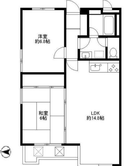 川崎市宮前区西野川のマンションの間取り