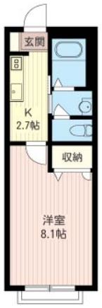 鎌倉市由比ガ浜のアパートの間取り