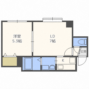 札幌市東区本町二条のアパートの間取り