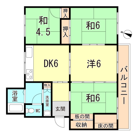 神戸市垂水区青山台のマンションの間取り