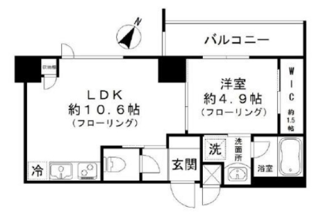 目黒区平町のマンションの間取り