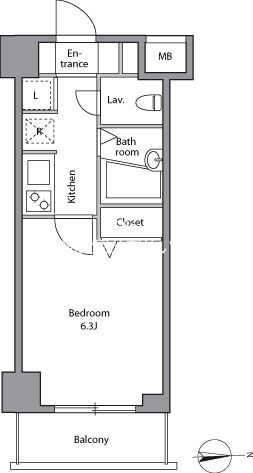 新宿区上落合のマンションの間取り