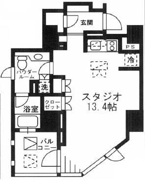 新宿区左門町のマンションの間取り