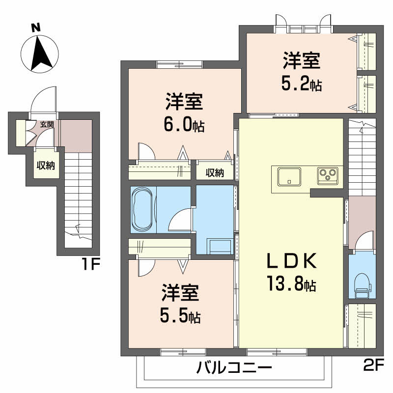 シャーメゾン ルボワ B棟の間取り