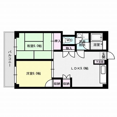 福岡市西区愛宕のマンションの間取り