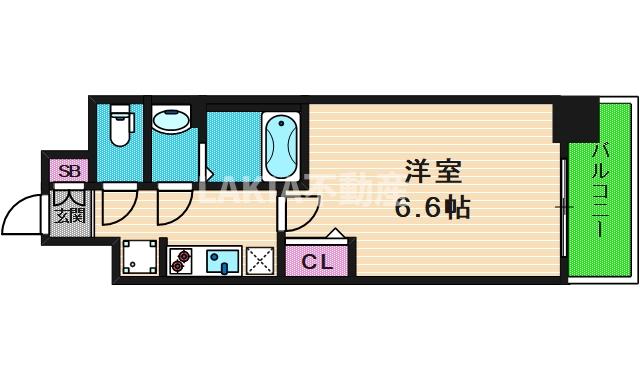 プレサンス上町台筆ヶ崎NORTHの間取り