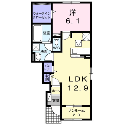 ラッキー　スターの間取り