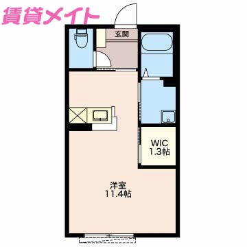 四日市市大字茂福のアパートの間取り