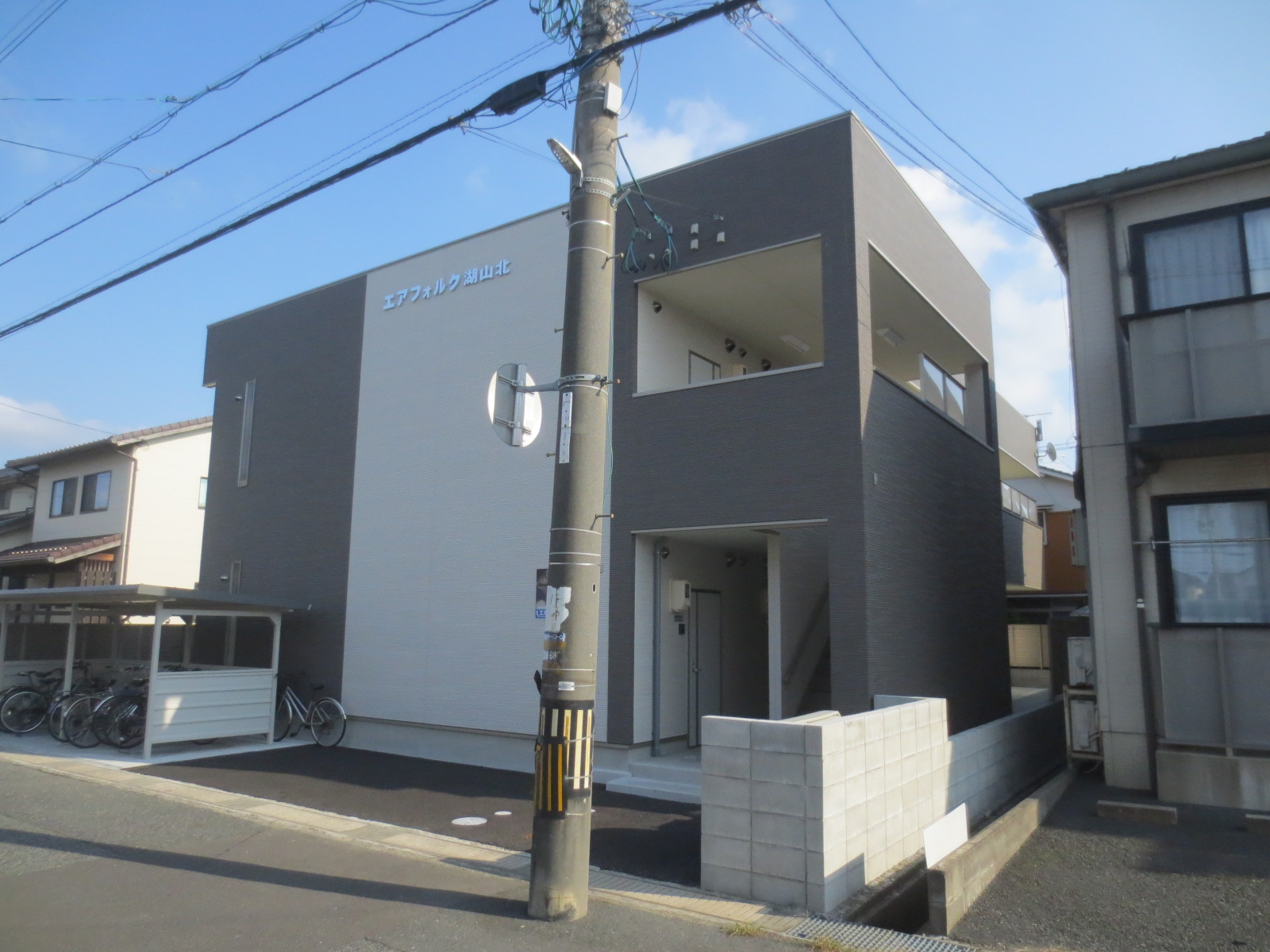 建物外観　ネット無料！令和２年2月完成築浅オール電化アパート