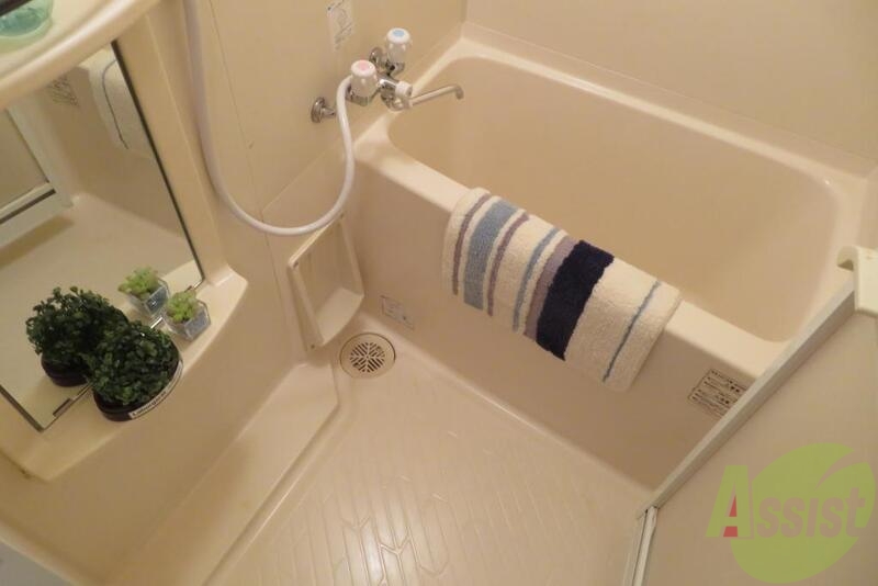 バス・シャワールーム　浴槽もゆったりしてそうです、鏡の設置など嬉しいですね