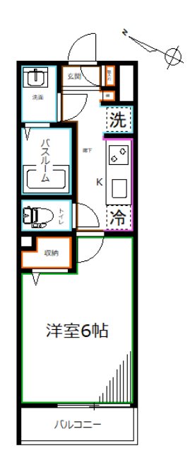 東京メトロ丸ノ内線 東高円寺駅 徒歩6分 3階建 築1年の間取り写真