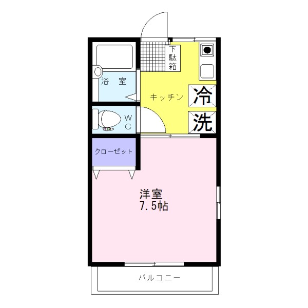 宇都宮市みどり野町のアパートの間取り