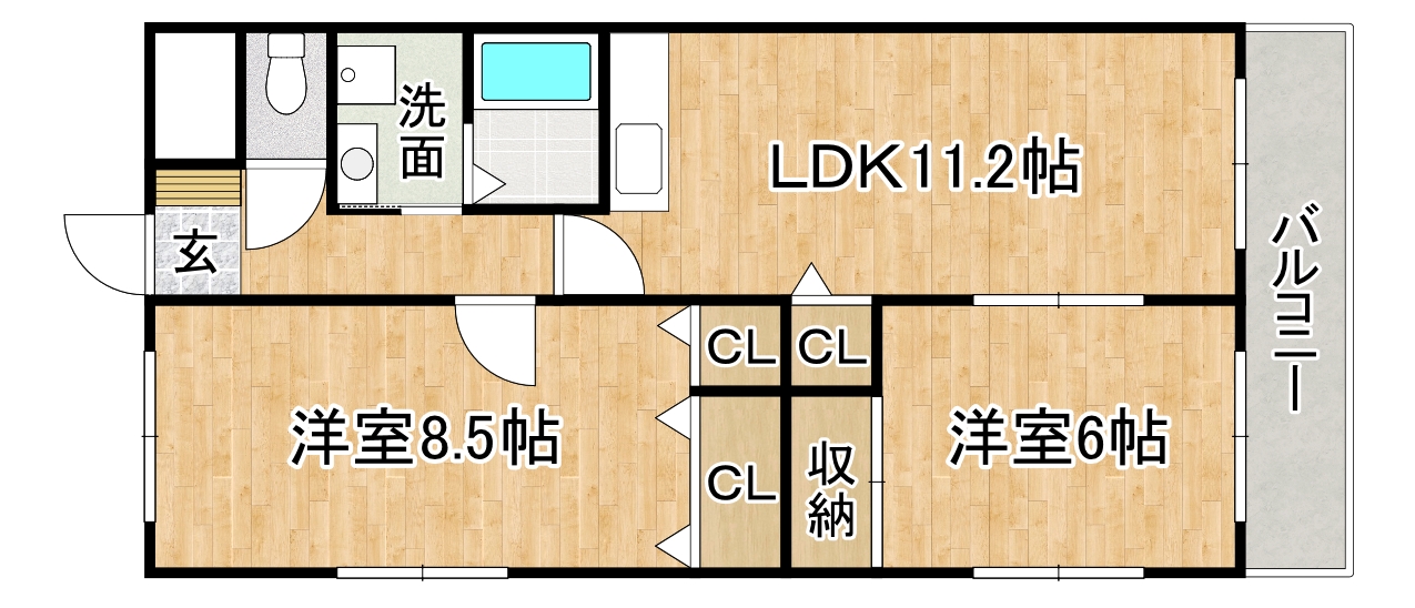 クレセール新宮の間取り